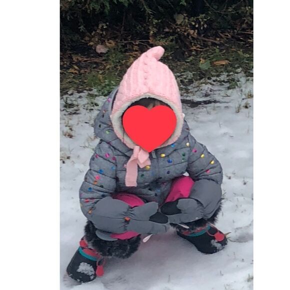 Pink Cable Knit Fleece Lined Toddler Gnome Winter Hat Scarf Set - Picture 8 of 8